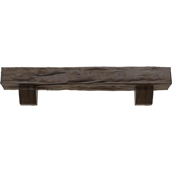 Kit W/ Ashford Corbels, NaturaL Honey Dew, 6H X 8D X 60W Riverwood Faux Wood Fireplace ManteL